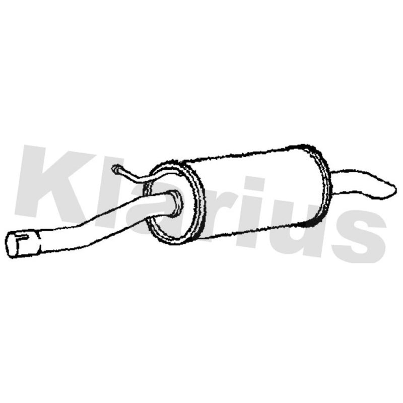 Klarius Box With Tail Pipe Left Rear fits Land Rover Discovery III 2004-2009 2.7