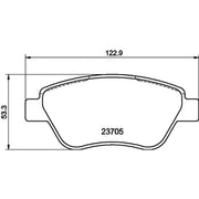 Mintex Front Brake Pad Set fits Fiat 500 2007 on 1.4