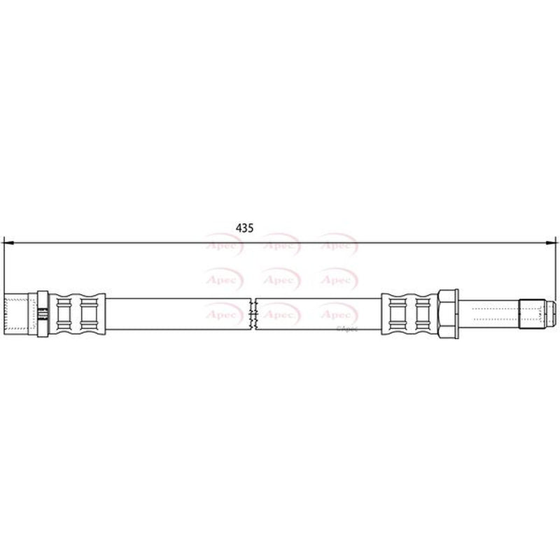 Apec Brake Hydraulic Hose Line Front fits Mercedes-Benz Sprinter 3,5-T 2006-2018