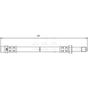 Apec Brake Hydraulic Hose Line Front HOS3829