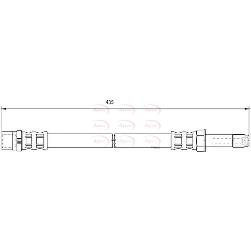 Apec Brake Hydraulic Hose Line Front HOS3829
