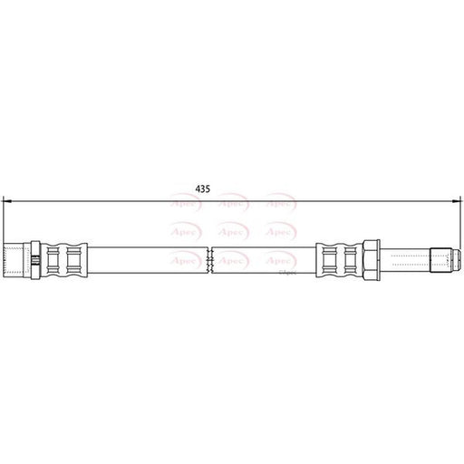 Apec Brake Hydraulic Hose Line Front fits Mercedes-Benz Sprinter 3,5-T 2006-2018