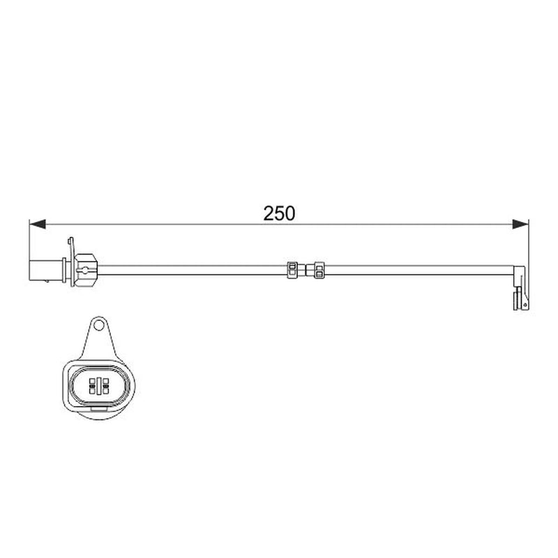 Bosch Brake Pad Wear Sensor Rear fits Audi A8 D4 2009-2018