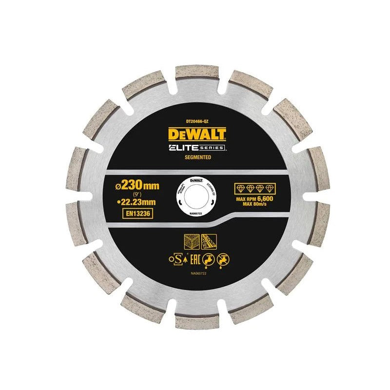 Dewalt Power Tools ELITE SERIES™ Asphalt Diamond Segmented Wheel 230 x 22.23mm