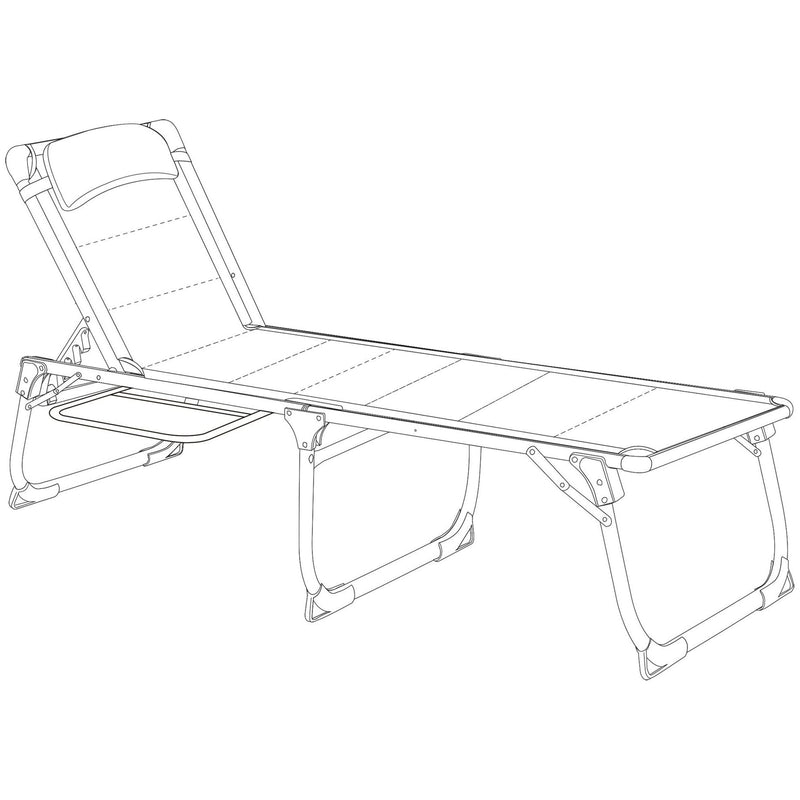 Ragley Pro Lounge bed with side table F1304 Quest - Dynamic Drive