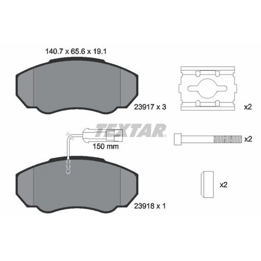 Textar Front Brake Pad Set 2391701
