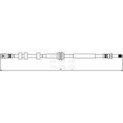 Apec Brake Hydraulic Hose Line Rear fits Audi A4 B8 2007-2015