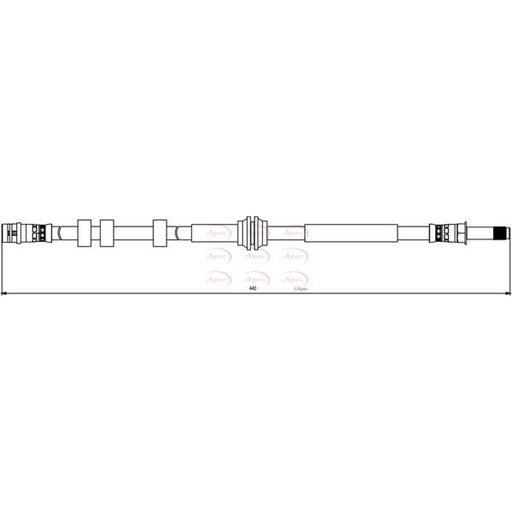 Apec Brake Hydraulic Hose Line Rear fits Audi A4 B8 2007-2015