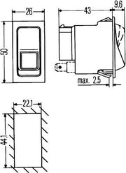 Hella 6FH 004 570-137 Switch