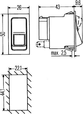 Hella 6FH 004 570-137 Switch