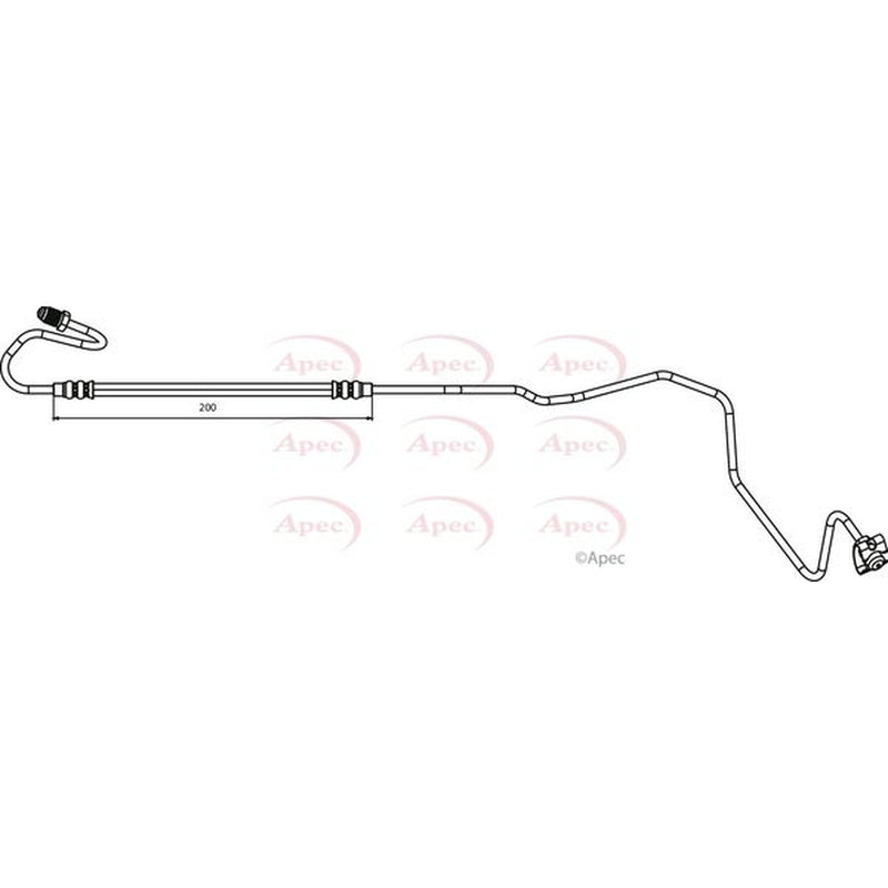Apec Brake Hydraulic Hose Line Rear Left fits Citroën C4 2004-2011 1.4 1.6 2.0