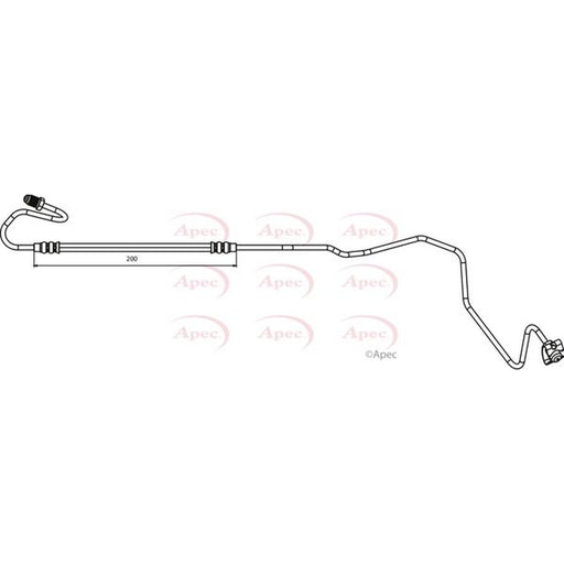Apec Brake Hydraulic Hose Line Rear Left fits Citroën C4 2004-2011 1.4 1.6 2.0