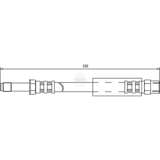 NAPA Brake Hydraulic Hose Line Rear fits BMW 5 1995-2003