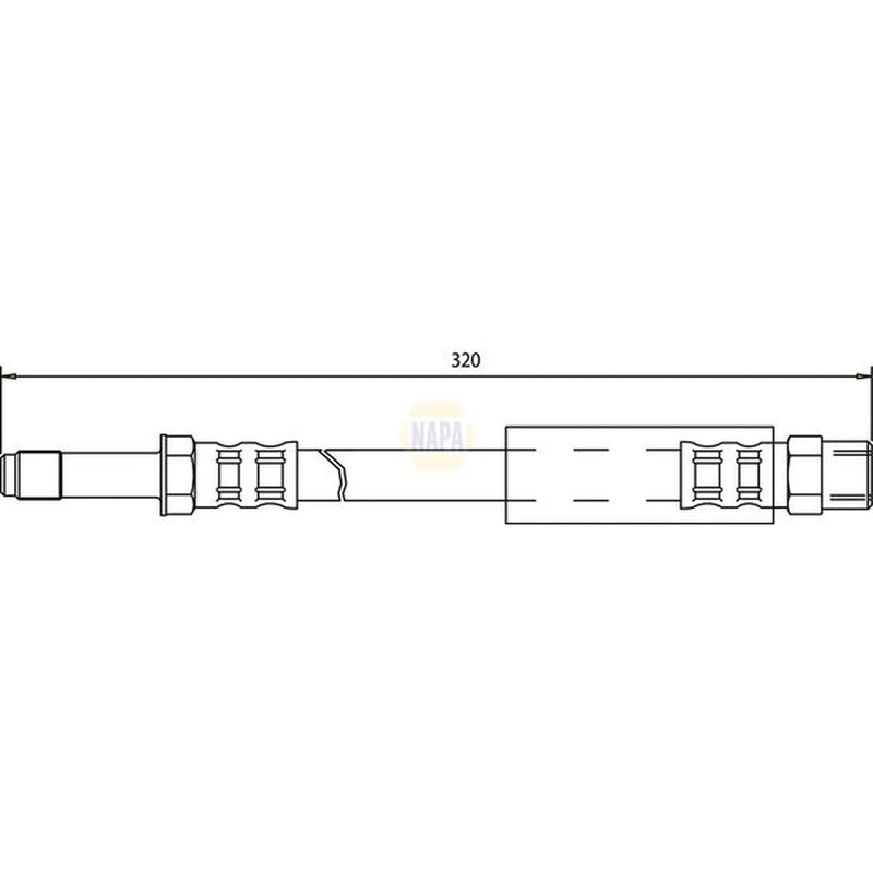 NAPA Brake Hydraulic Hose Line Rear NBH1086