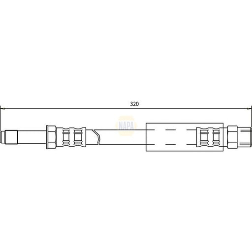 NAPA Brake Hydraulic Hose Line Rear NBH1086