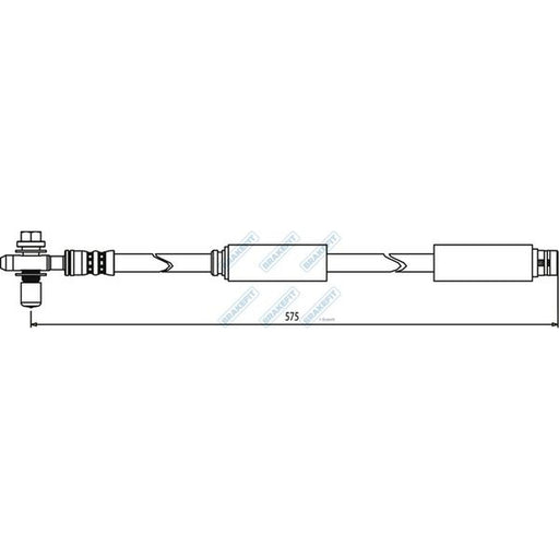 Apec Brake Hydraulic Hose Line Front fits Audi A3 1999-2003