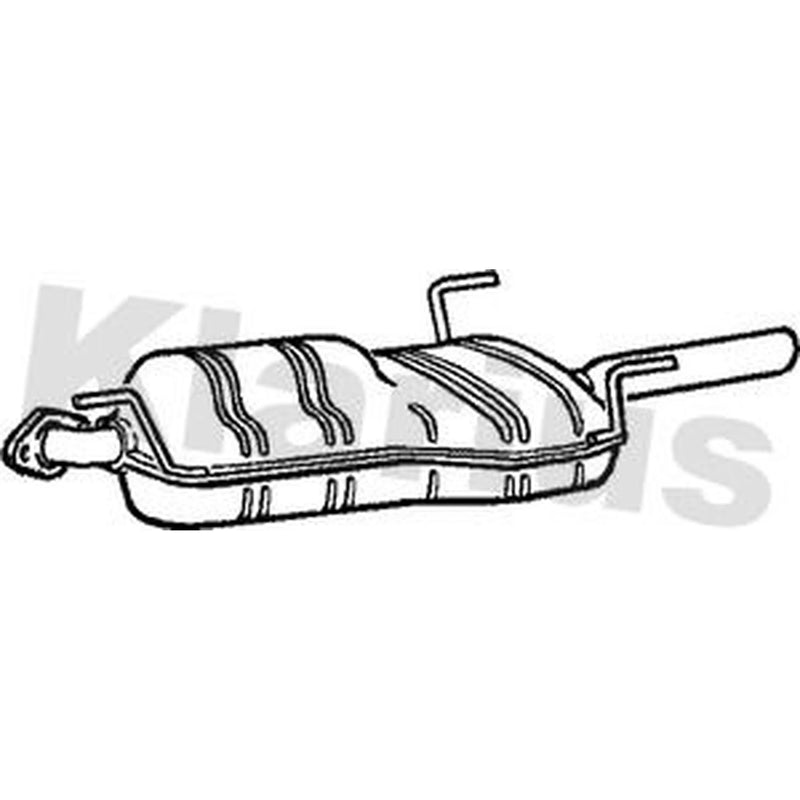 Klarius Box With Tail Pipe Rear fits Opel Vectra B 1995-2003 1.6 1.8 2.0 2.2