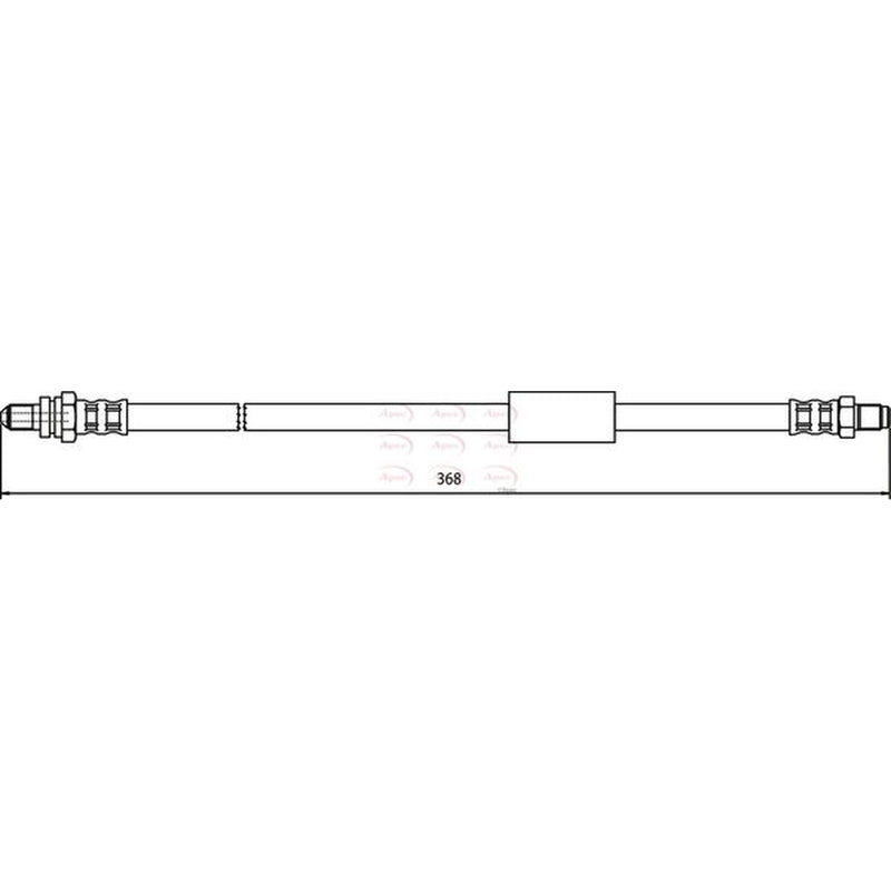 Apec Brake Hydraulic Hose Line Rear fits Ford Ka 2001-2008 1.3 1.6