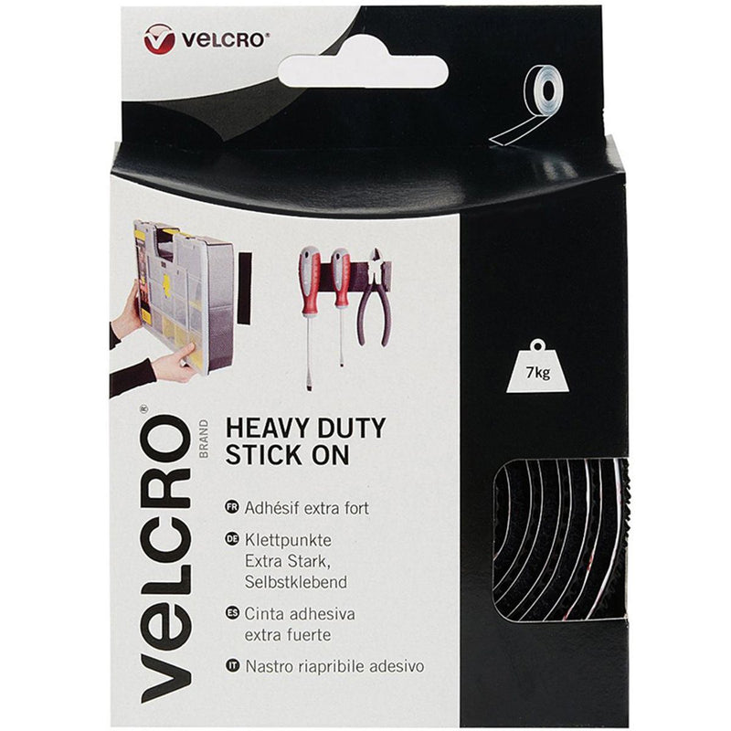Velcro® Brand Heavy Duty Stick On Tape 50mm x 2.5m Black Velcro - Dynamic Drive