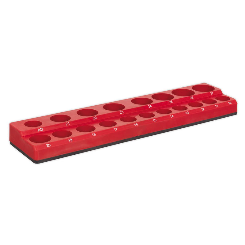 Sealey Socket Holder Magnetic 1/2"Sq Drive Capacity 19 Sockets AK27087 Sealey - Dynamic Drive