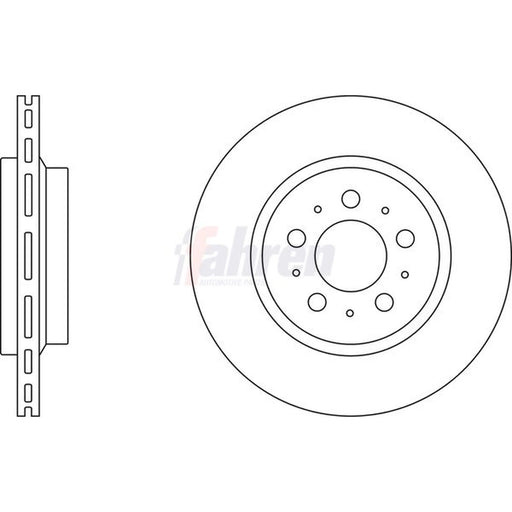 Fahren 2 x Vented Brake Discs fits Volvo XC90 I 2002-2014 2.5 3.2