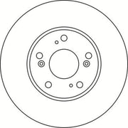 Abtex Front Brake Vented Discs & Pads fits Honda Civic X 2017-2022 1.0 1.6