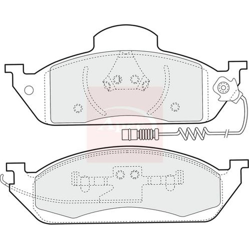 Apec Front Brake Pad Set fits Mercedes-Benz M-Class 1998-2005