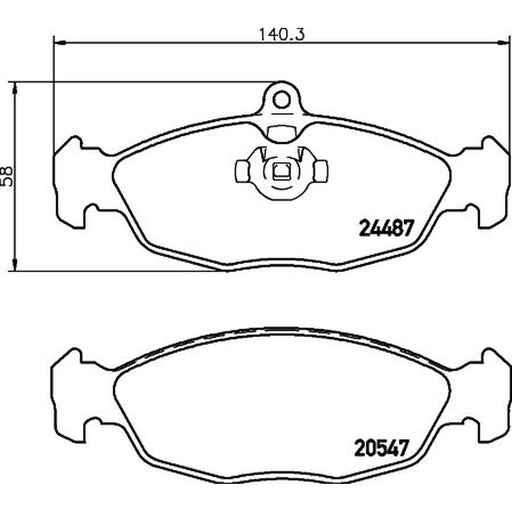 Mintex Rear Brake Pad Set fits Aston Martin DB7 Vantage 1994-1999 3.2