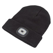 Sealey Beanie Hat with Rechargeable Spotlight 4 SMD LED LED185 Sealey  - Dynamic Drive
