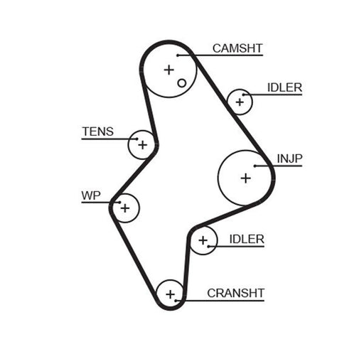 Gates Timing Belt Cambelt 153 Teeth fits Tata Aria 2010 on 2.2