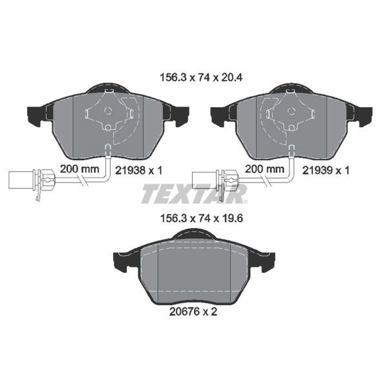 Textar Front Brake Pad Set 2193801