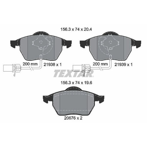Textar Front Brake Pad Set 2193801