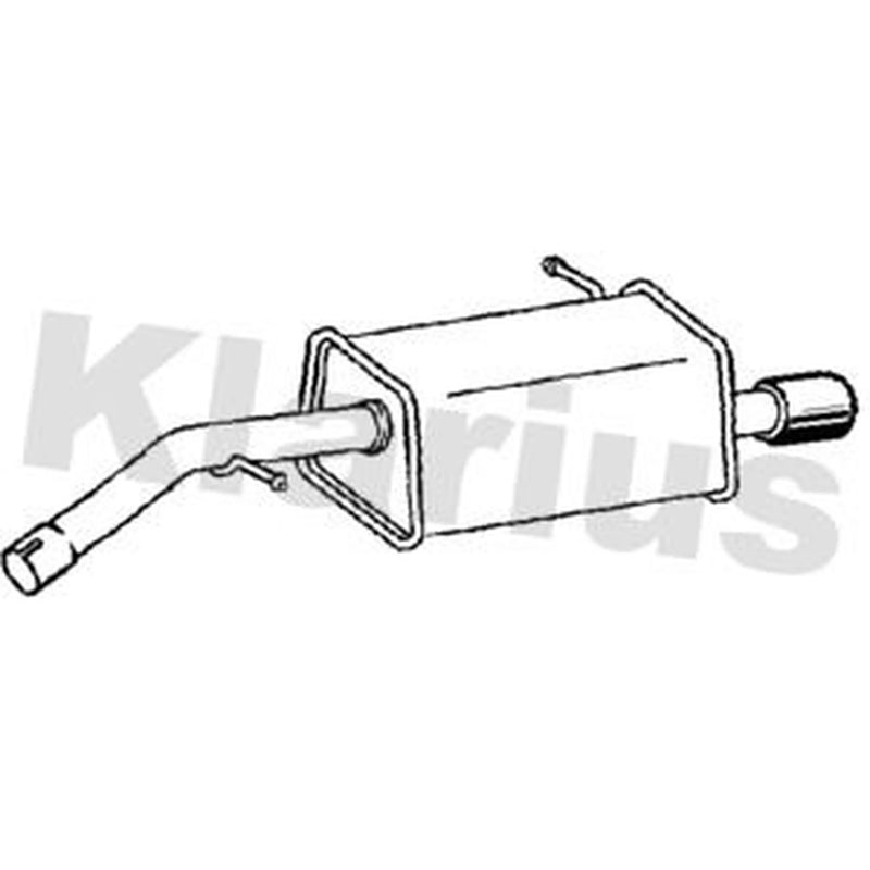Klarius Box With Tail Pipe Rear fits Citroën C3 II 2009-2016 1.6