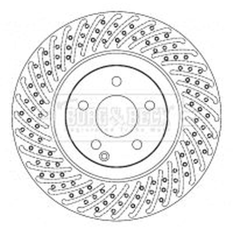 Borg & Beck 2 x Brake Discs fits Mercedes-Benz S-Class 2011-2013 221.003 221.103