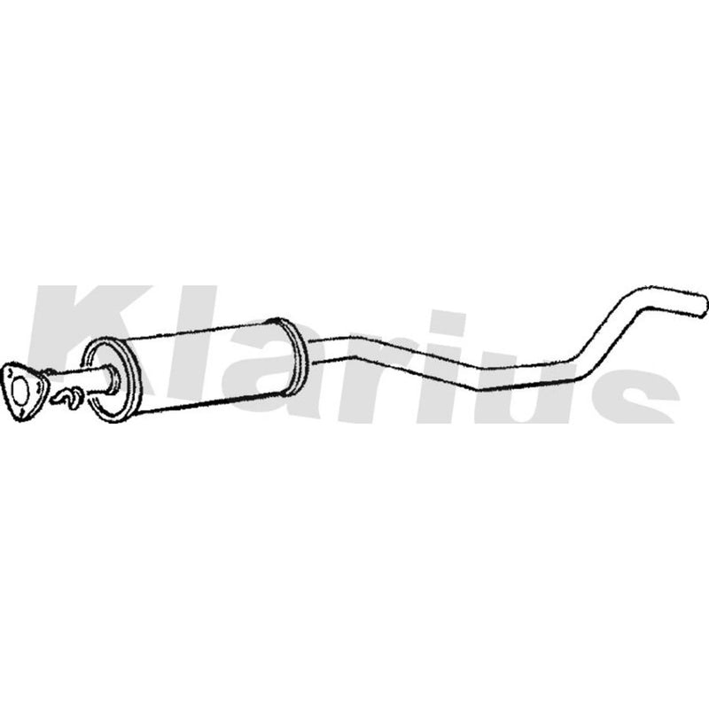 Klarius Box With Centre Pipe Centre fits Opel Vectra A 1988-1995 2.0