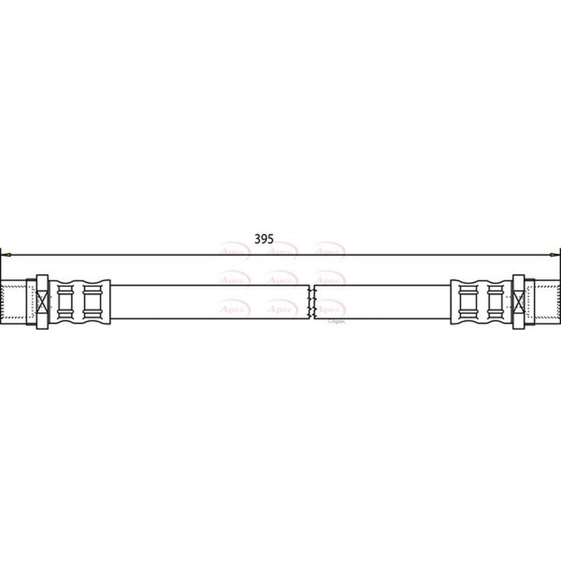 Apec Brake Hydraulic Hose Line Rear fits VW Lt 1996-2006 2.3 2.5