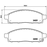 Brembo 4 x Front Brake Pad Set fits Fiat Fullback Pickup 2016 on 2.4