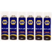 6x NAPA Multi Purpose Lubricant Spray Cleans Protect Rust Penetrating Oil 500ml NAPA - Dynamic Drive