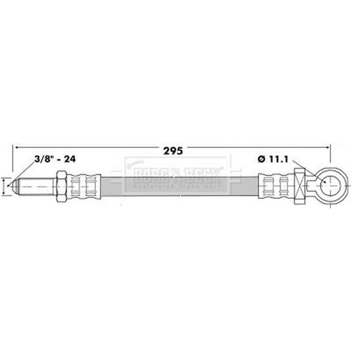 Borg & Beck Brake Hydraulic Hose Line Front Righ BBH6529