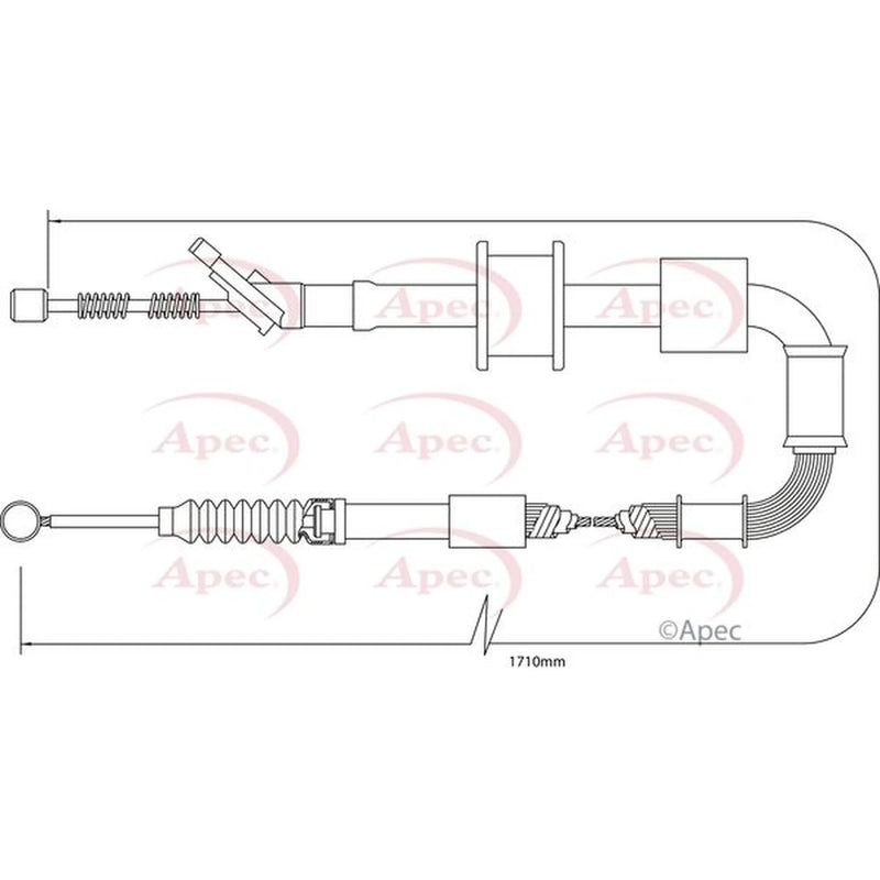 Apec Handbrake Cable Right Rear CAB1424