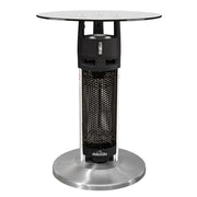 Dellonda Bistro Table with 1200W Heater - Black/Stainless Steel Dellonda  - Dynamic Drive