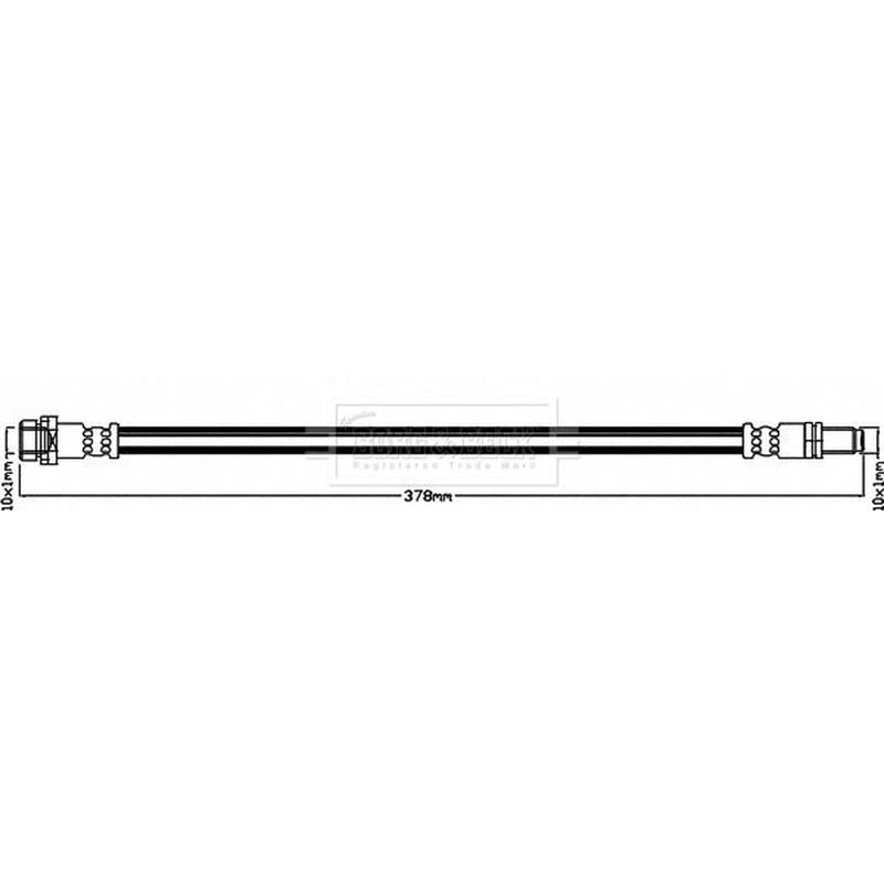Borg & Beck Brake Hydraulic Hose Line outer BBH8367