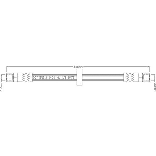 Juratek Brake Hydraulic Hose Line Rear fits Audi 100 C2 1976-1984