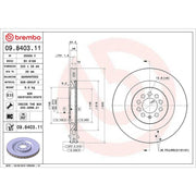 Brembo 2 x Internally Vented Brake Discs fits Seat Leon 2002-2006 1.8