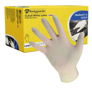 Bodyguards Powder Free White Latex Disposable Gloves Small Box of 100 Bodyguard - Dynamic Drive