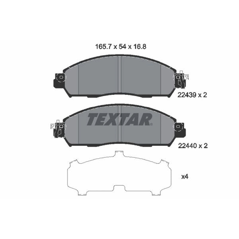 Textar Front Brake Pad Set 2243901