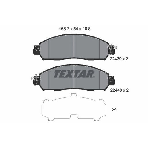 Textar Front Brake Pad Set 2243901