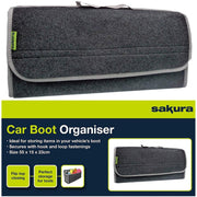 Large Boot Organiser Car Carpet Storage Grey Bag Tools Breakdown Travel Tidy Sakura  - Dynamic Drive