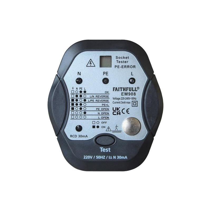 Faithfull Socket Polarity Tester with RCD Test Function Faithfull - NN4 Online