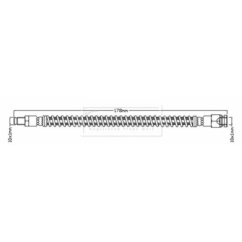 Borg & Beck Brake Hydraulic Hose Line Rear Right BBH6940